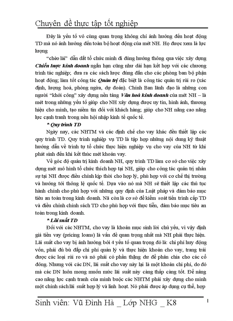 image for page Giải pháp nâng cao chất lượng tín dụng đối với Doanh nghiệp vừa và nhỏ tại Ngân hàng đầu tư và phát triển Việt Nam BIDV Chi nhánh Hà Tõy