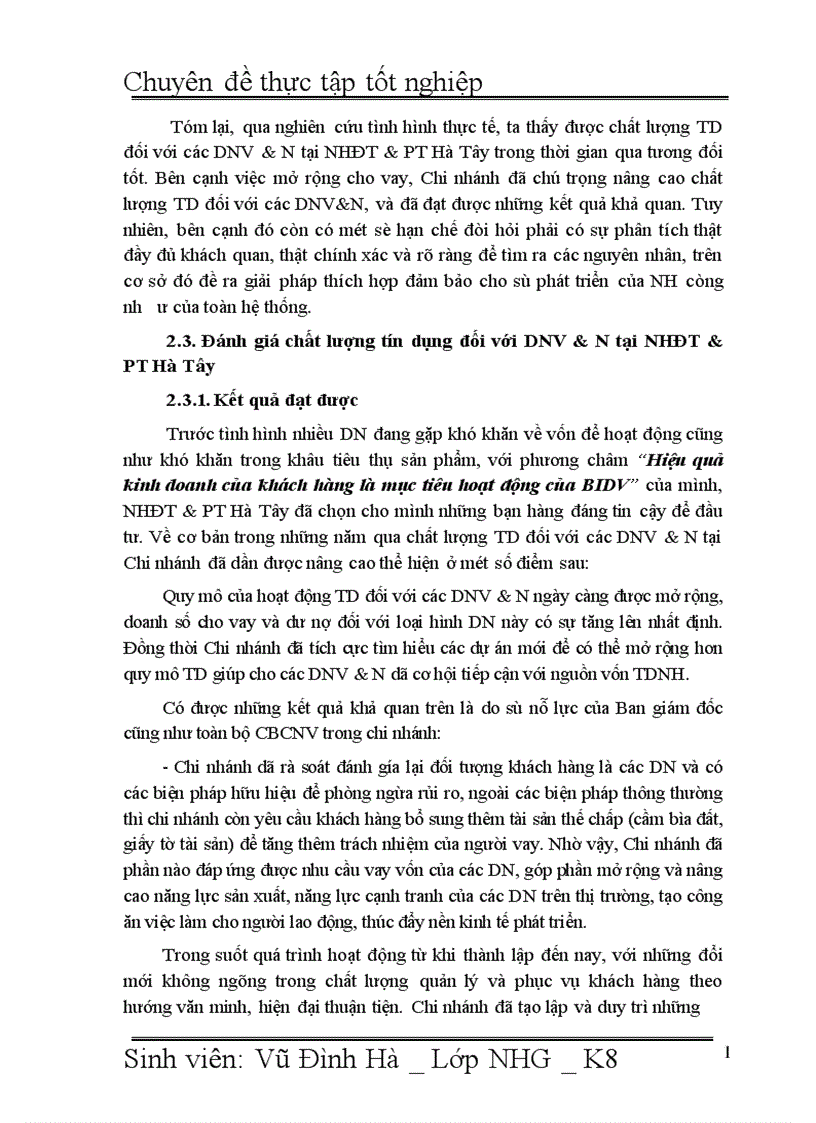 image for page Giải pháp nâng cao chất lượng tín dụng đối với Doanh nghiệp vừa và nhỏ tại Ngân hàng đầu tư và phát triển Việt Nam BIDV Chi nhánh Hà Tõy