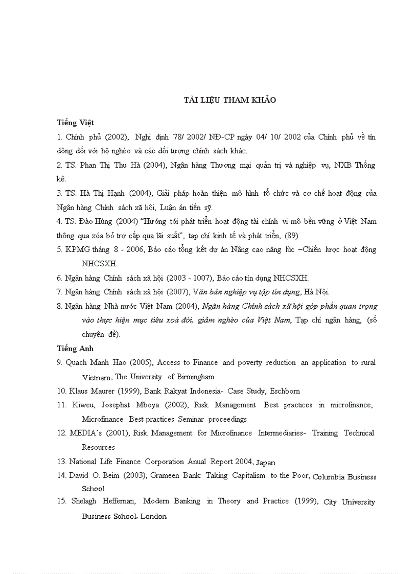 image for page Hạn chế rủi ro tín dụng tại Ngân hàng Chính sách xã hội Việt Nam