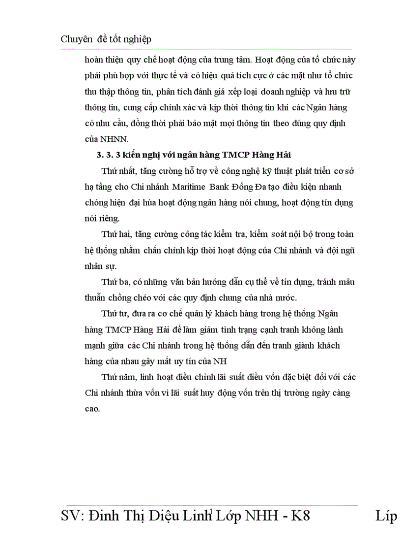 image for page Nâng cao chất lượng tín dụng tại chi nhánh ngân hàng Hàng Hải Đống Đa 1