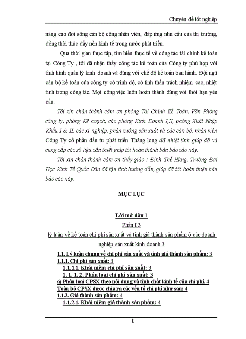 image for page Hoàn thiện kế toán chi phí sản xuất và tính giá thành sản phẩm tại Công ty cổ phần phát triển Thăng Long 1