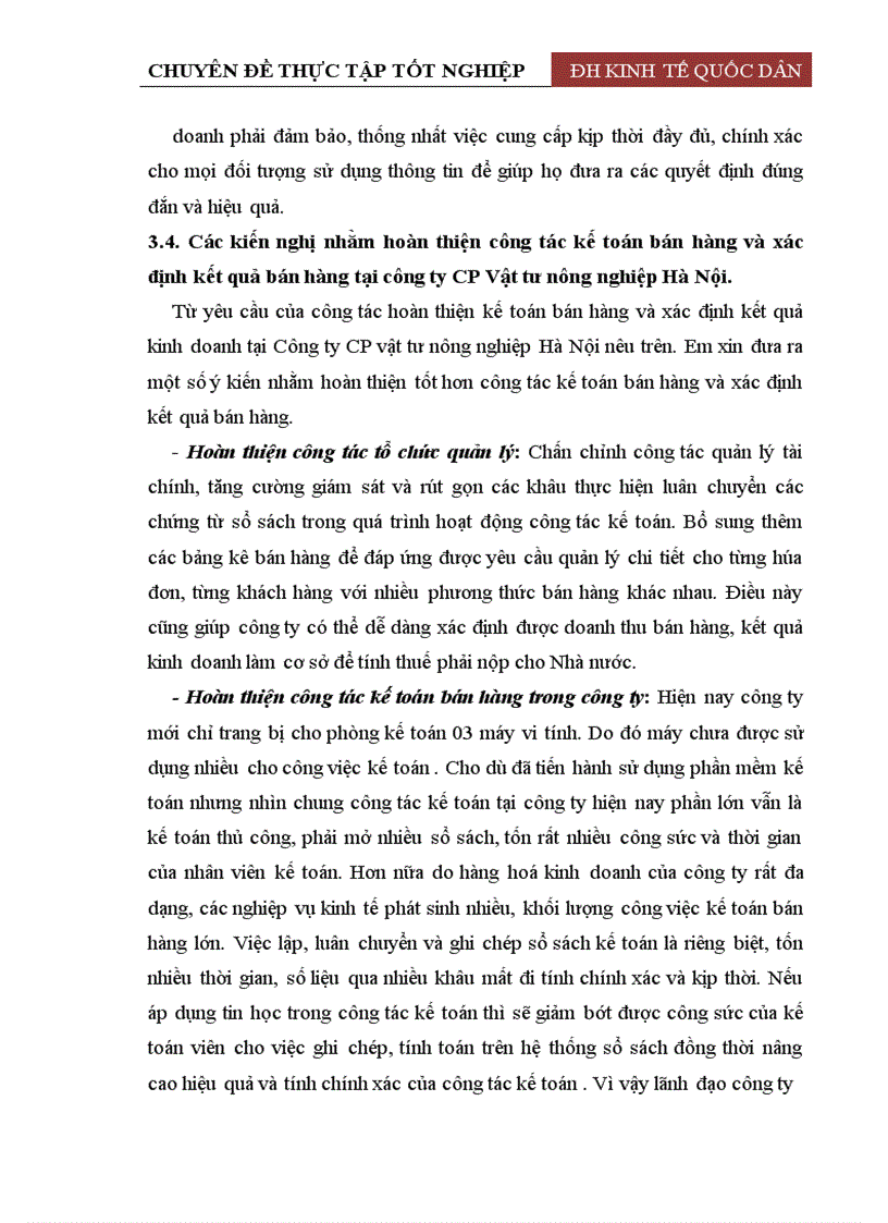 image for page Hoàn thiện công tác kế toán bán hàng và xác định kết quả bán hàng tại công ty Cổ phần Vật tư nông nghiệp Hà Nội 1