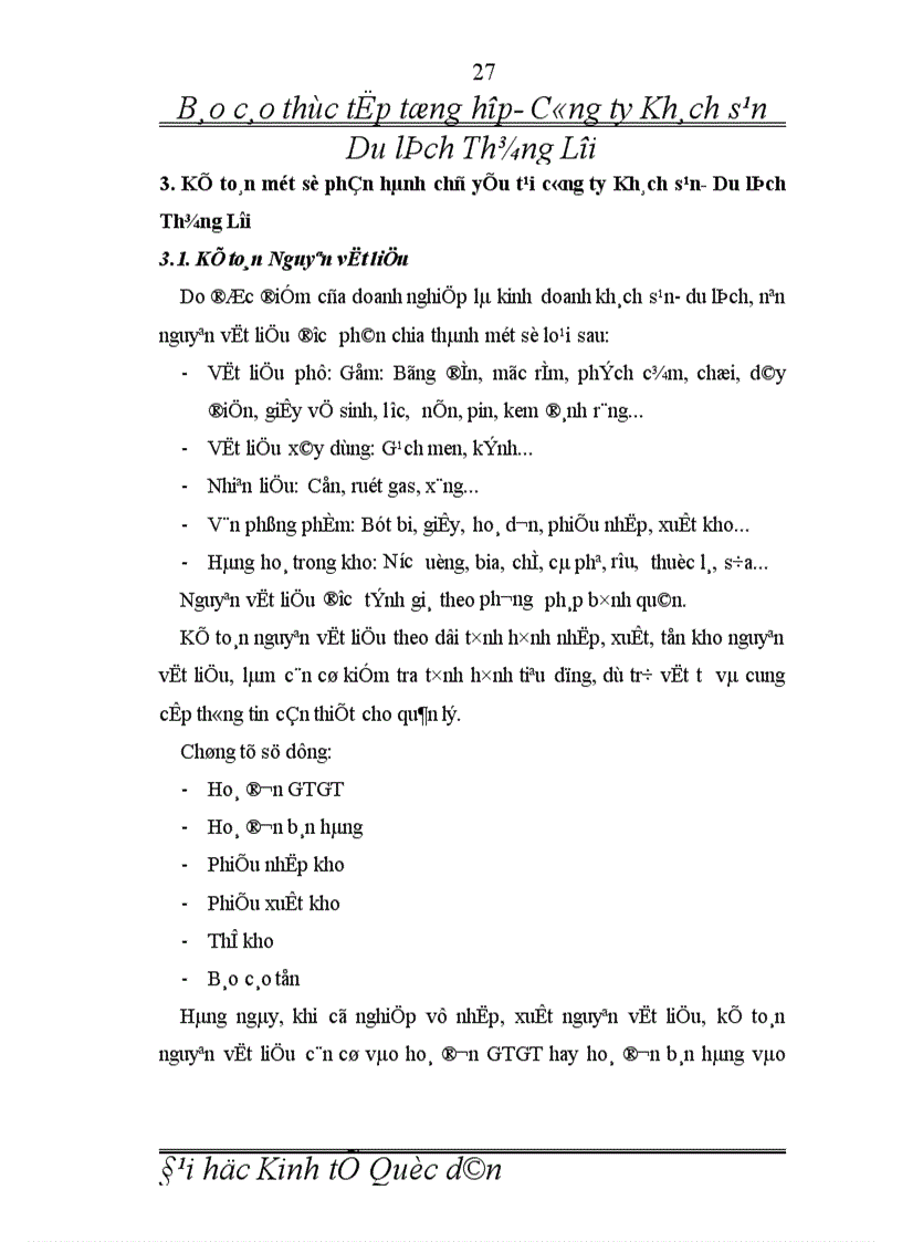 image for page Báo cáo thực tập tổng hợp tại Khách sạn Du lịch Thắng Lợi