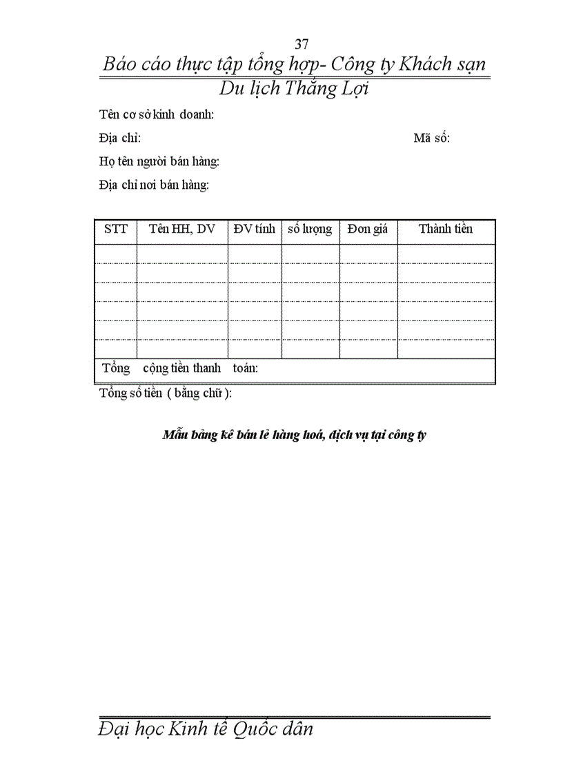 image for page Báo cáo thực tập tổng hợp tại Khách sạn Du lịch Thắng Lợi