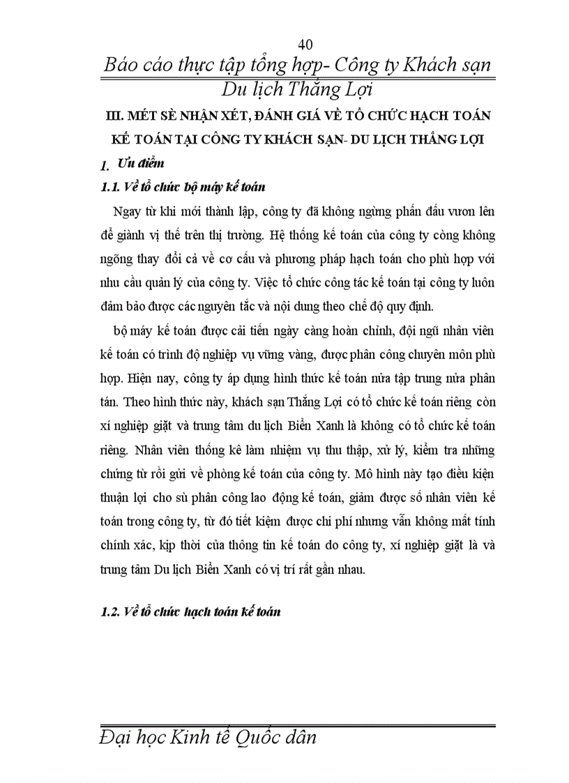 image for page Báo cáo thực tập tổng hợp tại Khách sạn Du lịch Thắng Lợi