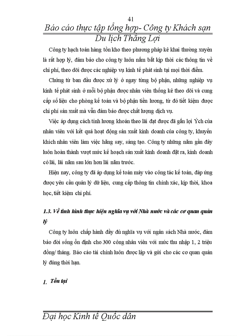 image for page Báo cáo thực tập tổng hợp tại Khách sạn Du lịch Thắng Lợi