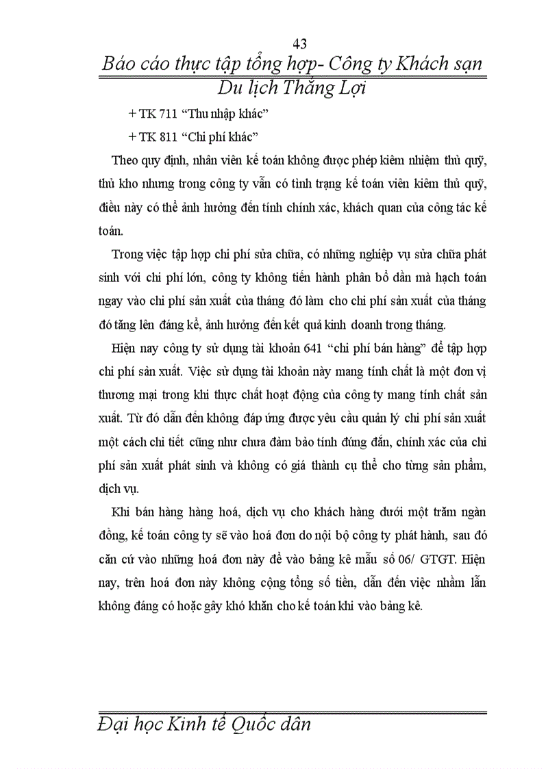 image for page Báo cáo thực tập tổng hợp tại Khách sạn Du lịch Thắng Lợi