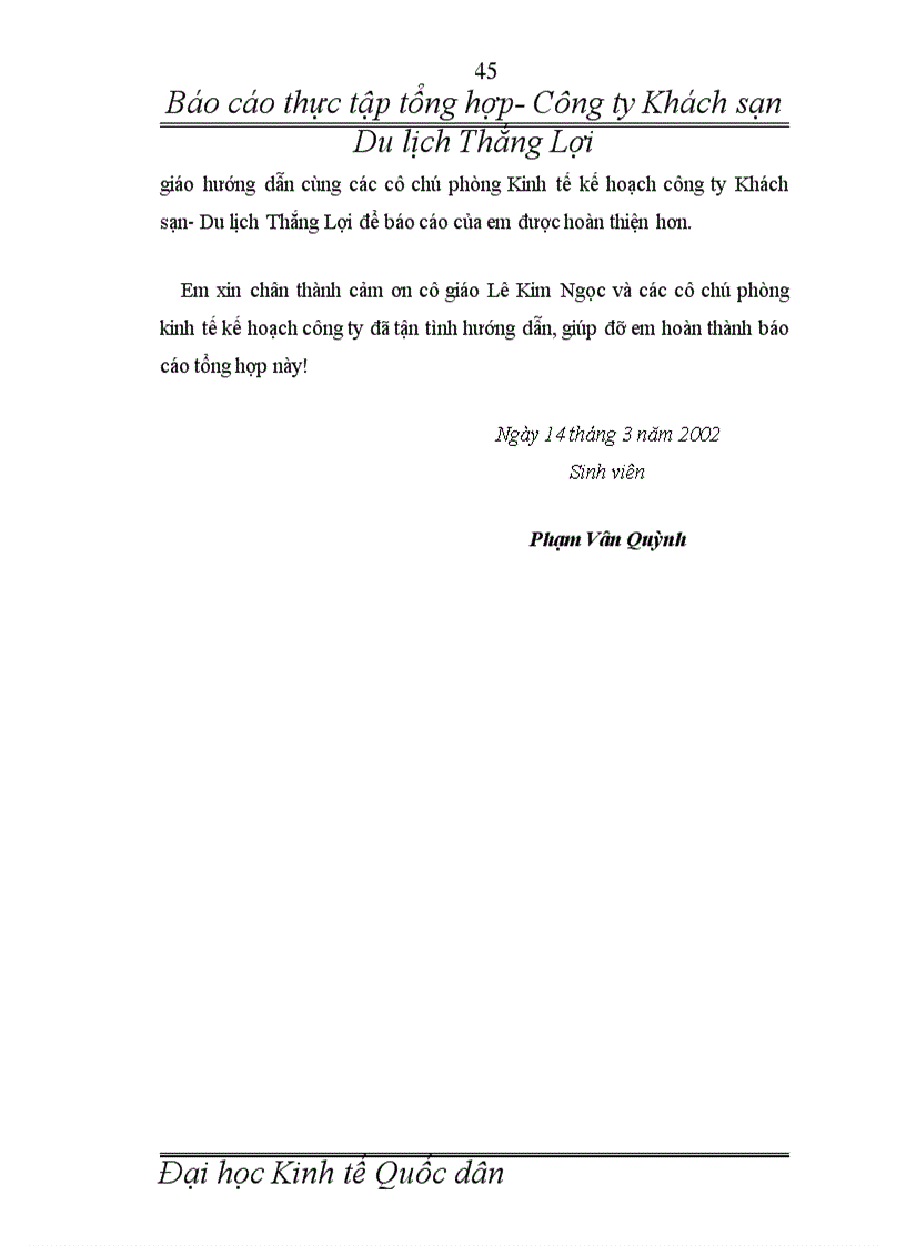 image for page Báo cáo thực tập tổng hợp tại Khách sạn Du lịch Thắng Lợi