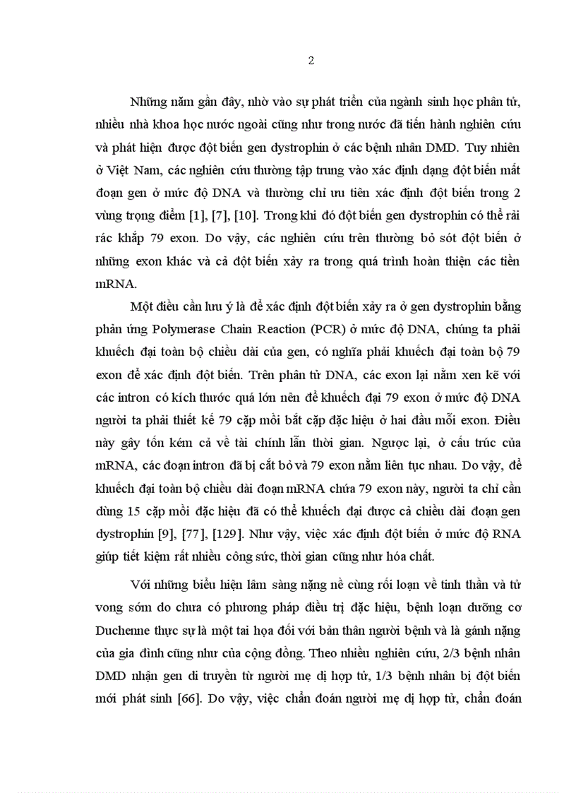 image for page Xác định đột biến mất đoạn gen dystrophin gây bệnh loạn dưỡng cơ Duchenne ở mức độ mRNA và phát hiện người lành mang gen bệnh