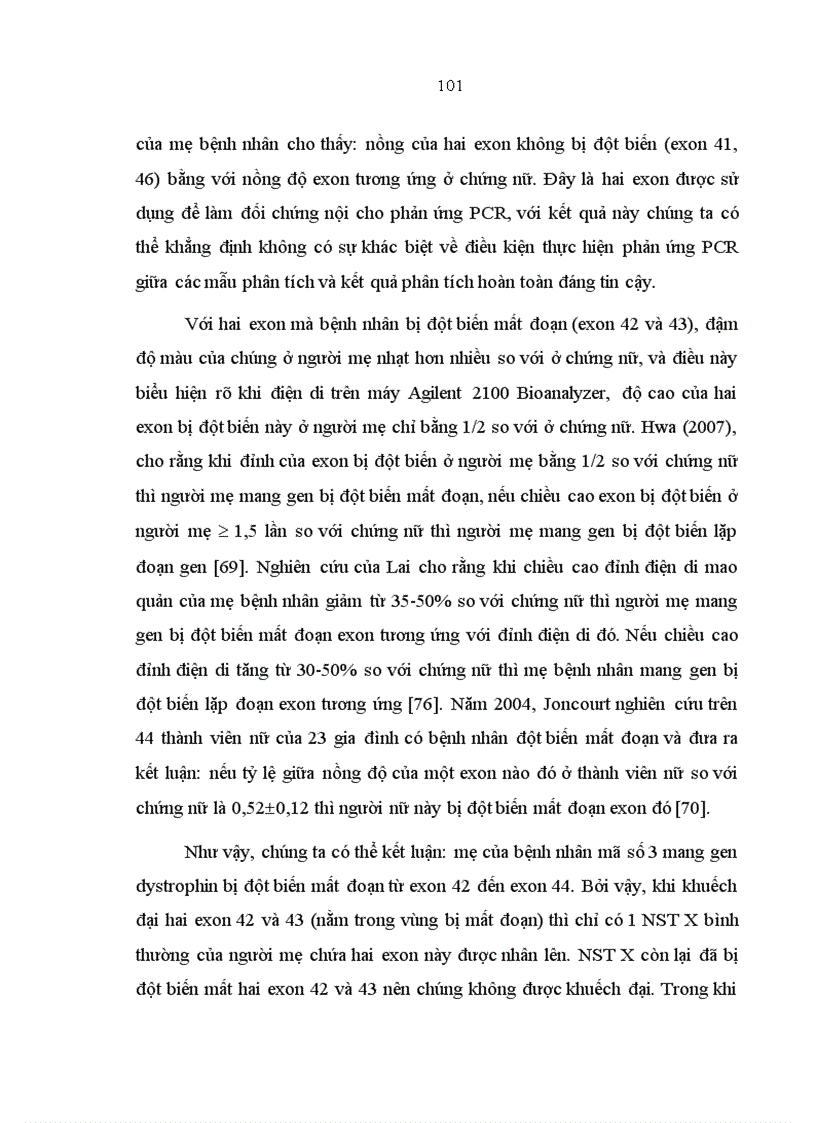 image for page Xác định đột biến mất đoạn gen dystrophin gây bệnh loạn dưỡng cơ Duchenne ở mức độ mRNA và phát hiện người lành mang gen bệnh