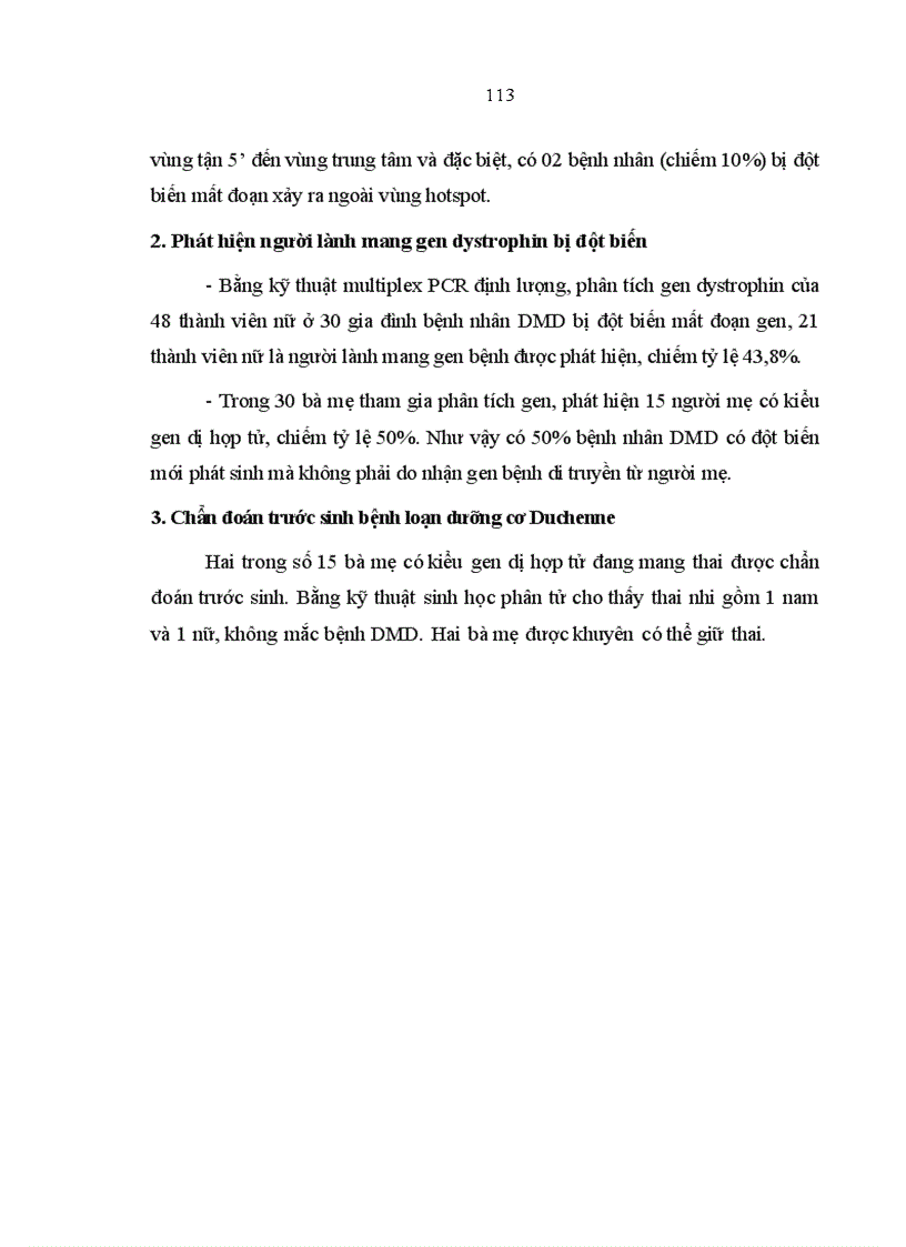 image for page Xác định đột biến mất đoạn gen dystrophin gây bệnh loạn dưỡng cơ Duchenne ở mức độ mRNA và phát hiện người lành mang gen bệnh
