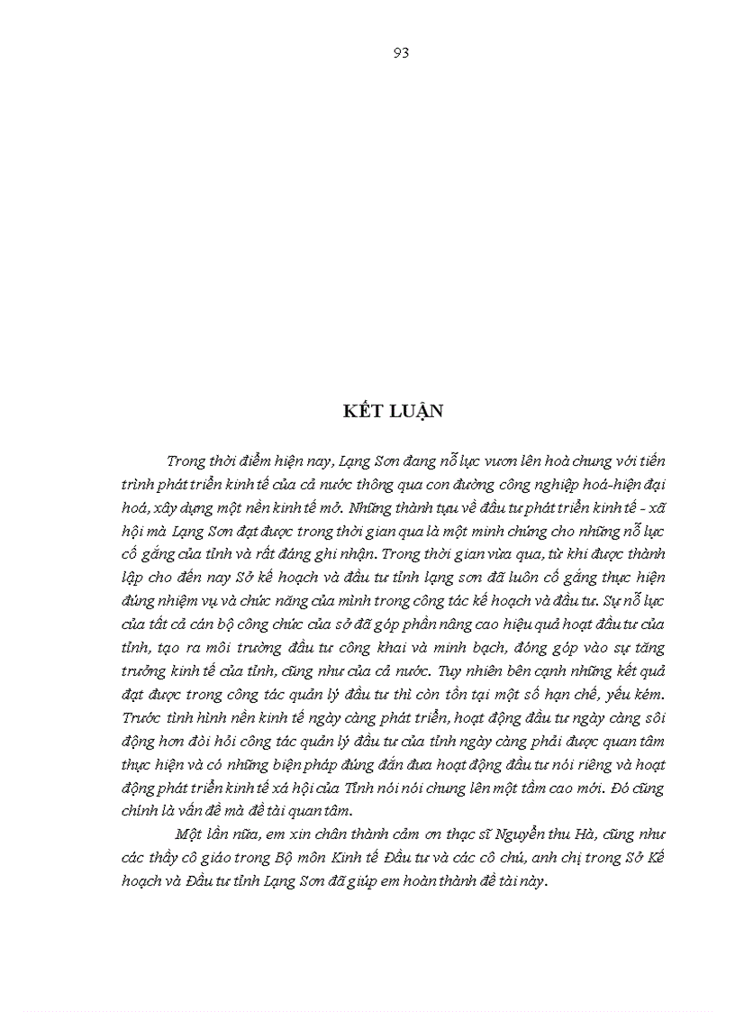 image for page Công tác quản lý hoạt động đầu tư của Sở Kế hoạch và Đầu tư Tỉnh Lạng Sơn Thực trạng và giải pháp 1