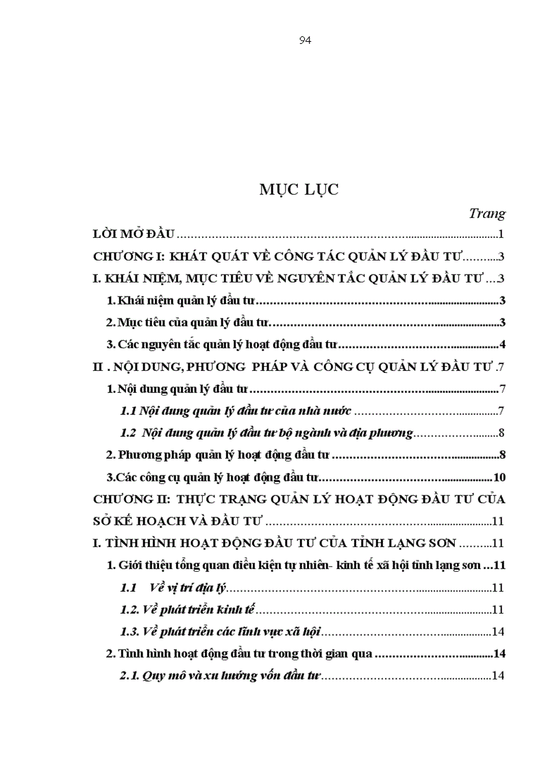 image for page Công tác quản lý hoạt động đầu tư của Sở Kế hoạch và Đầu tư Tỉnh Lạng Sơn Thực trạng và giải pháp 1
