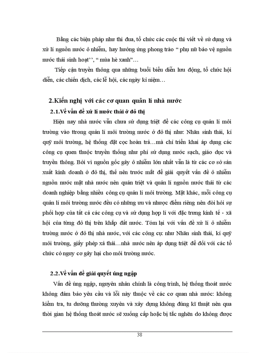 image for page Thực trạng và giải pháp của nhà nước trong việc giải quyết vấn đề môi trường nước ở đô thị hiện nay 1
