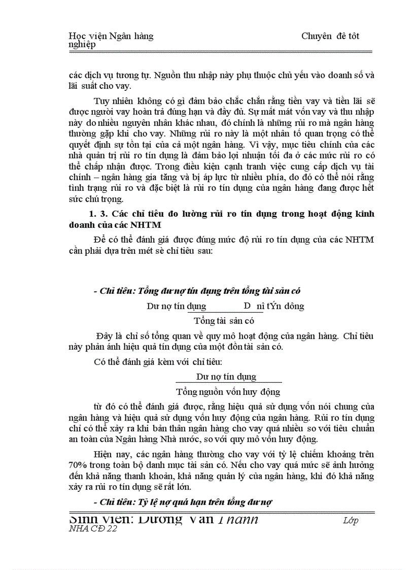 image for page Giải pháp hạn chế rủi ro tín dụng tại Chi nhánh Ngân hàng Công Thương khu vực Đống Đa 1