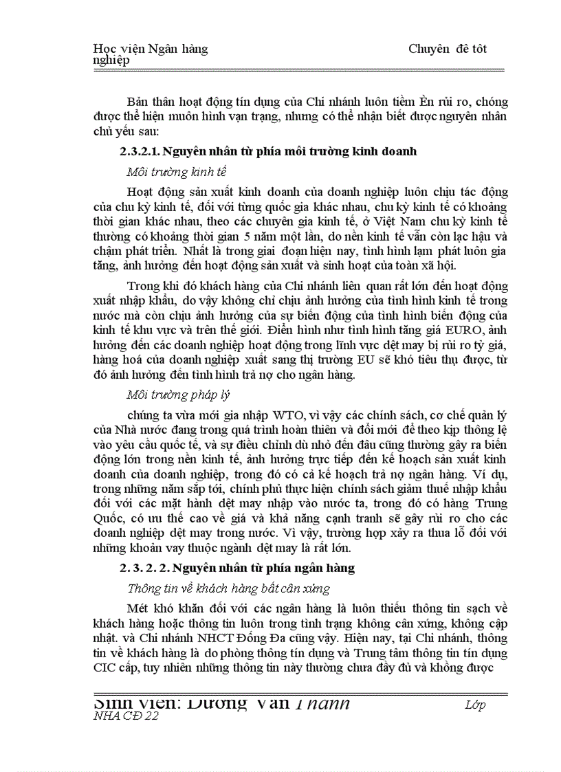 image for page Giải pháp hạn chế rủi ro tín dụng tại Chi nhánh Ngân hàng Công Thương khu vực Đống Đa 1