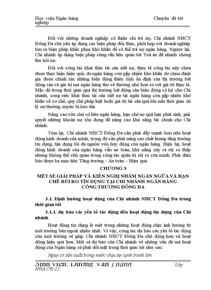image for page Giải pháp hạn chế rủi ro tín dụng tại Chi nhánh Ngân hàng Công Thương khu vực Đống Đa 1
