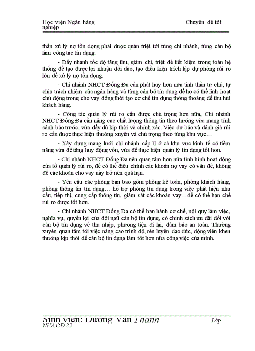 image for page Giải pháp hạn chế rủi ro tín dụng tại Chi nhánh Ngân hàng Công Thương khu vực Đống Đa 1