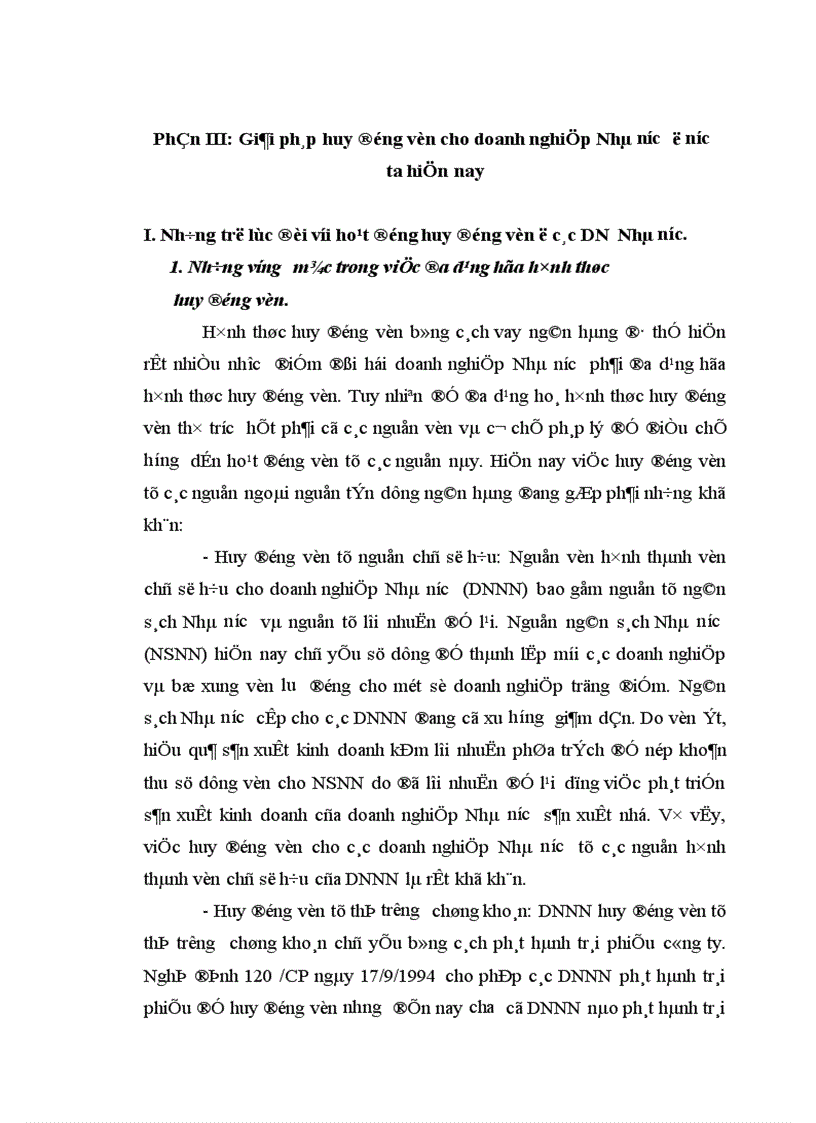 image for page Những hoạt động huy động vốn và các giải pháp huy động vốn cho các doanh nghiệp Nhà nước ở nước ta hiện nay 1