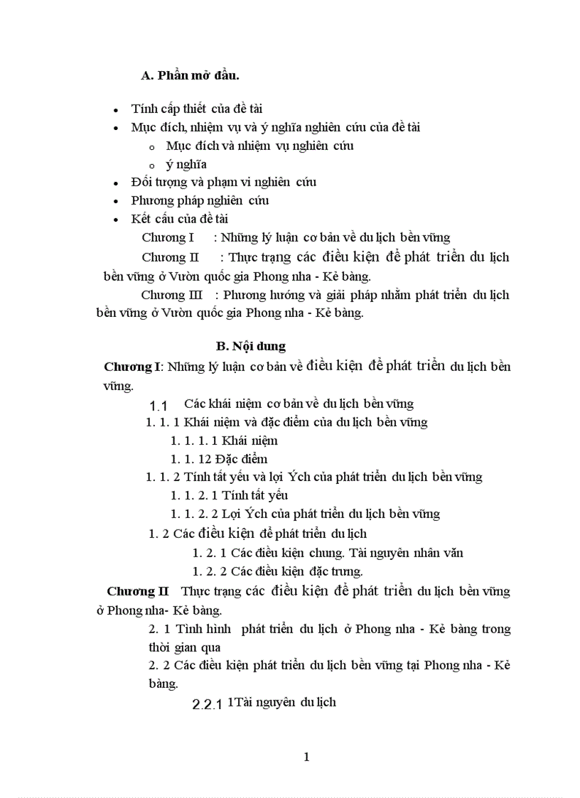image for page Thực trạng các điều kiện để phát triển du lịch bền vững ở Vườn quốc gia Phong nha Kẻ bàng 1