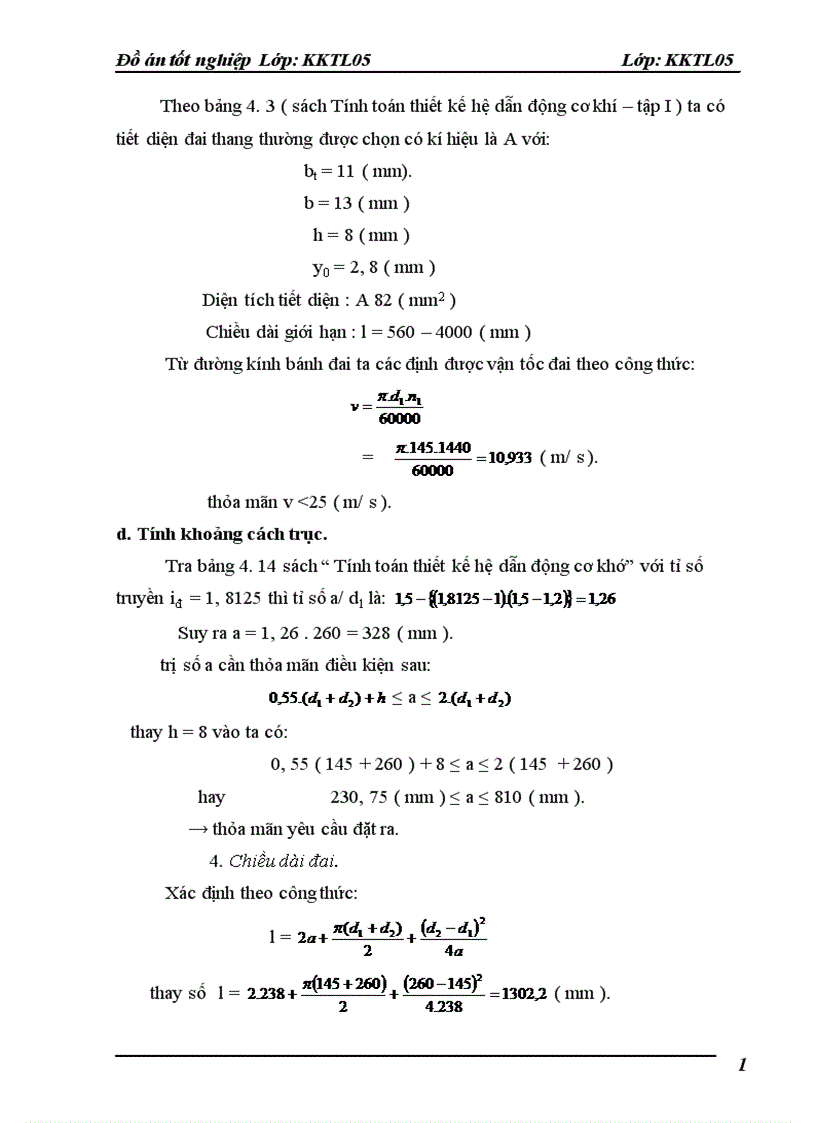 image for page Tính toán thiết kế máy tiện phay ngang vạn năng hạng trung ren vít vạn năng Các số liệu ban đầu