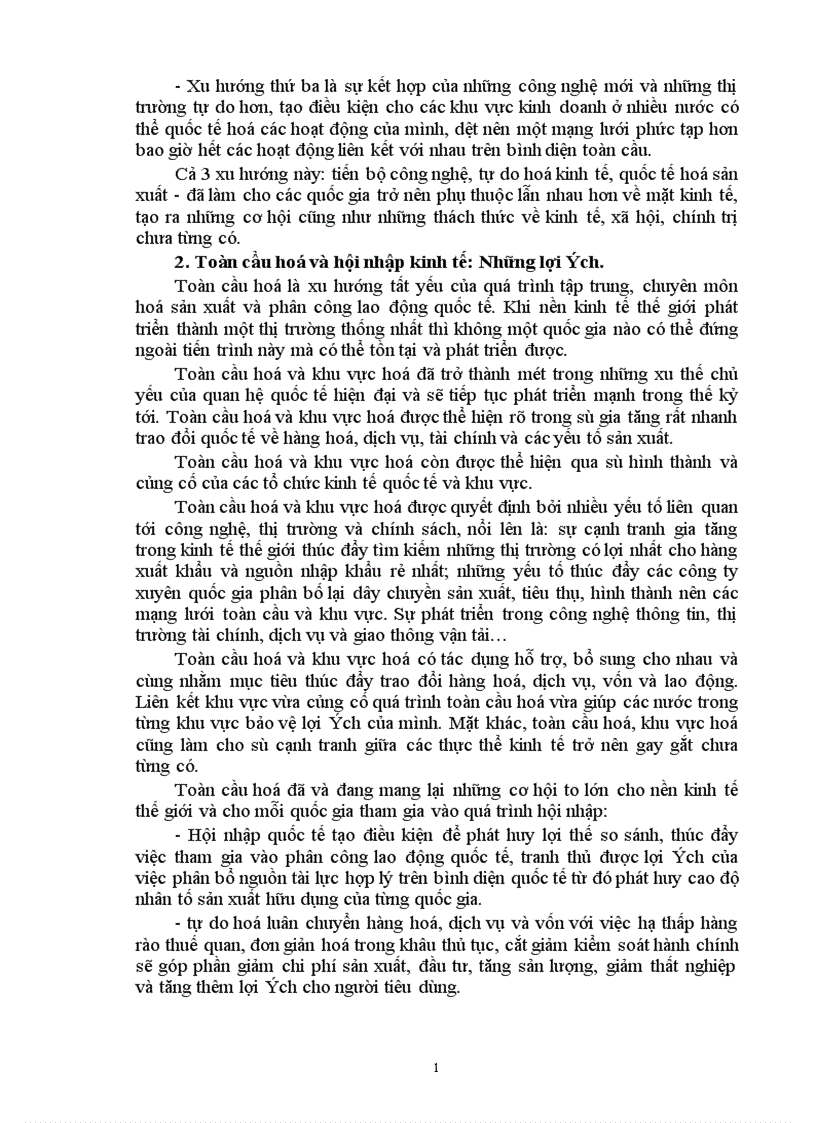 image for page Toàn cầu hoá và hội nhập kinh tế xu thế thời cơ và thách thức 1