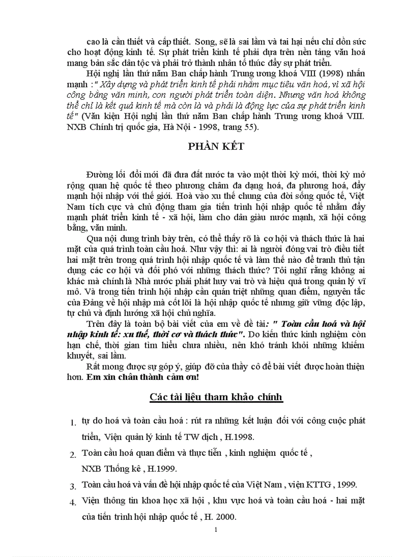 image for page Toàn cầu hoá và hội nhập kinh tế xu thế thời cơ và thách thức 1