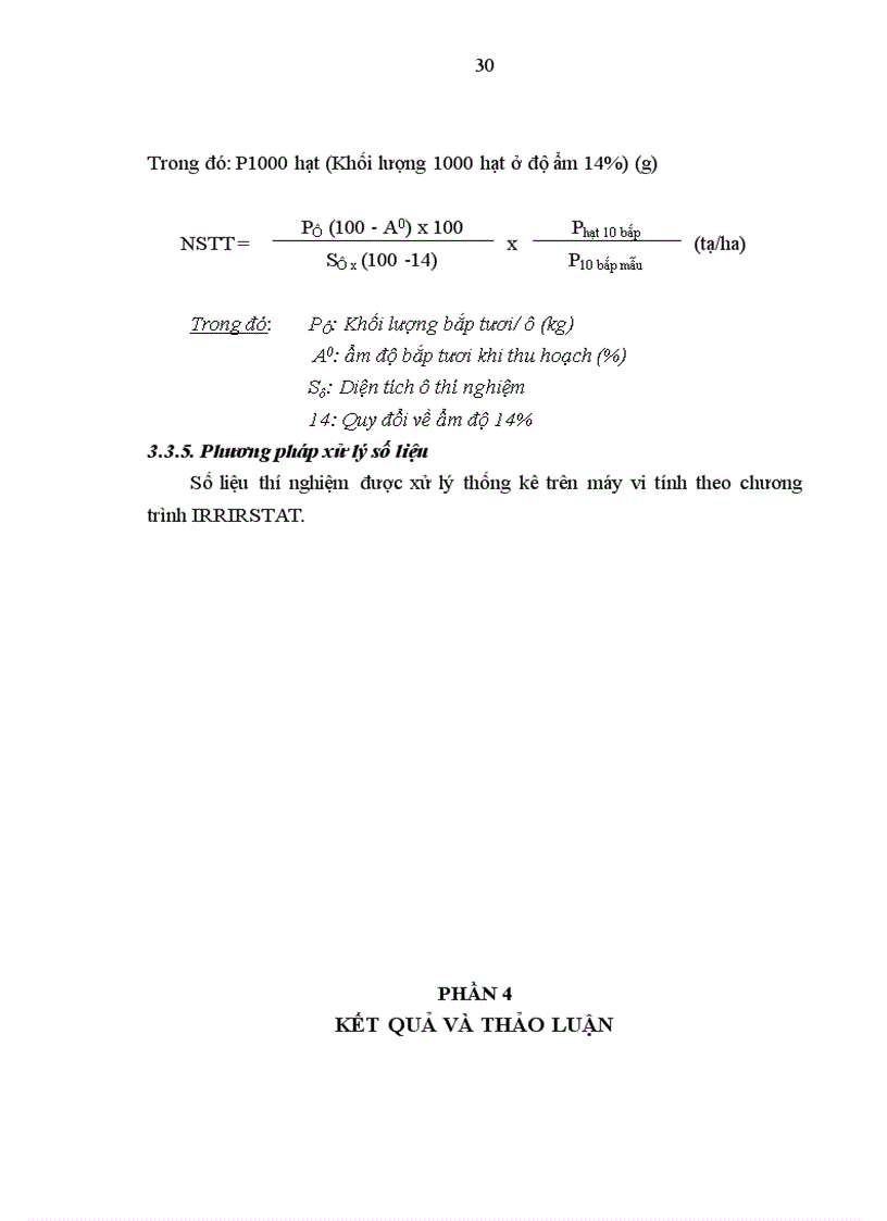 image for page Nghiên cứu ảnh hưởng của liều lượng đạm bón vào thời kỳ trước trỗ đến sinh trưởng và năng suất của giống ngô LVN99 vụ xuân năm 2011