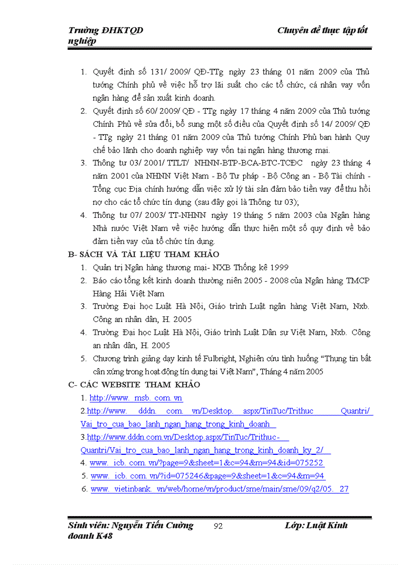 image for page Cơ sở pháp lý về bảo lãnh ngân hàng và thực tiễn áp dụng tại Ngân hàng TMCP Hàng Hải Việt Nam Chi nhánh Trường Chinh 1