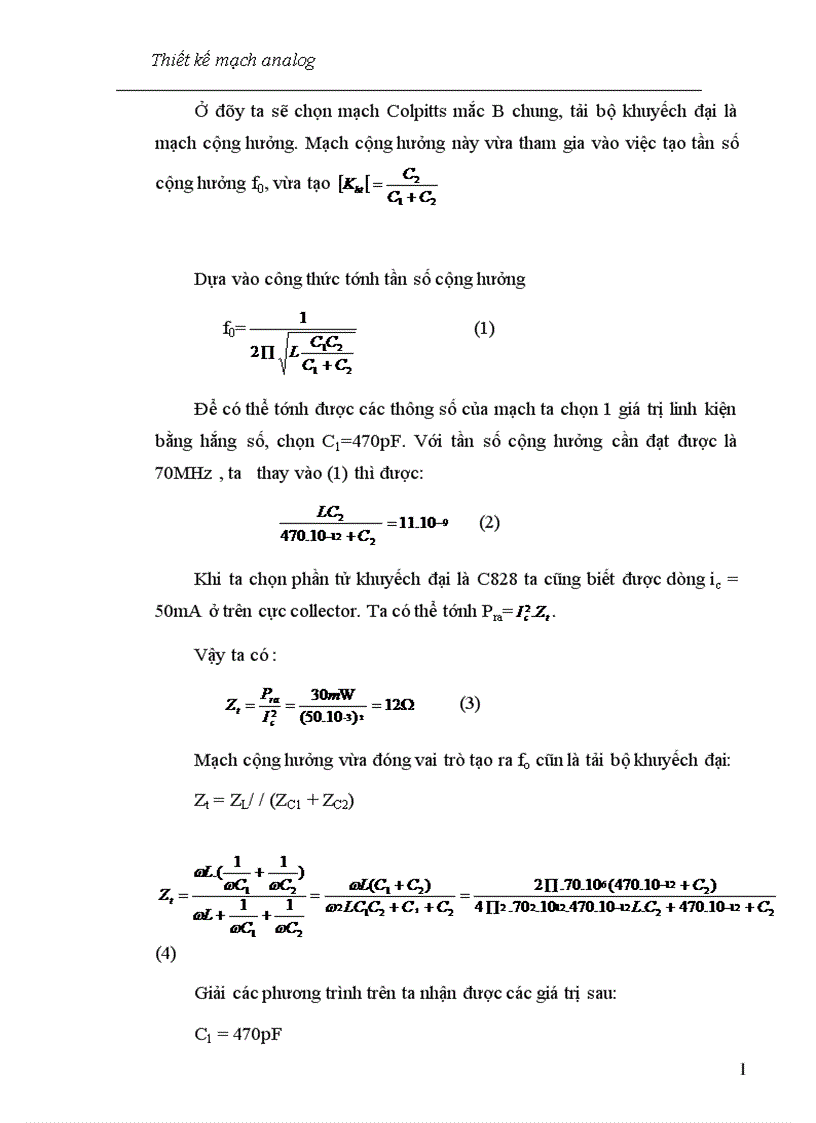 image for page Thiết kế mạch analog