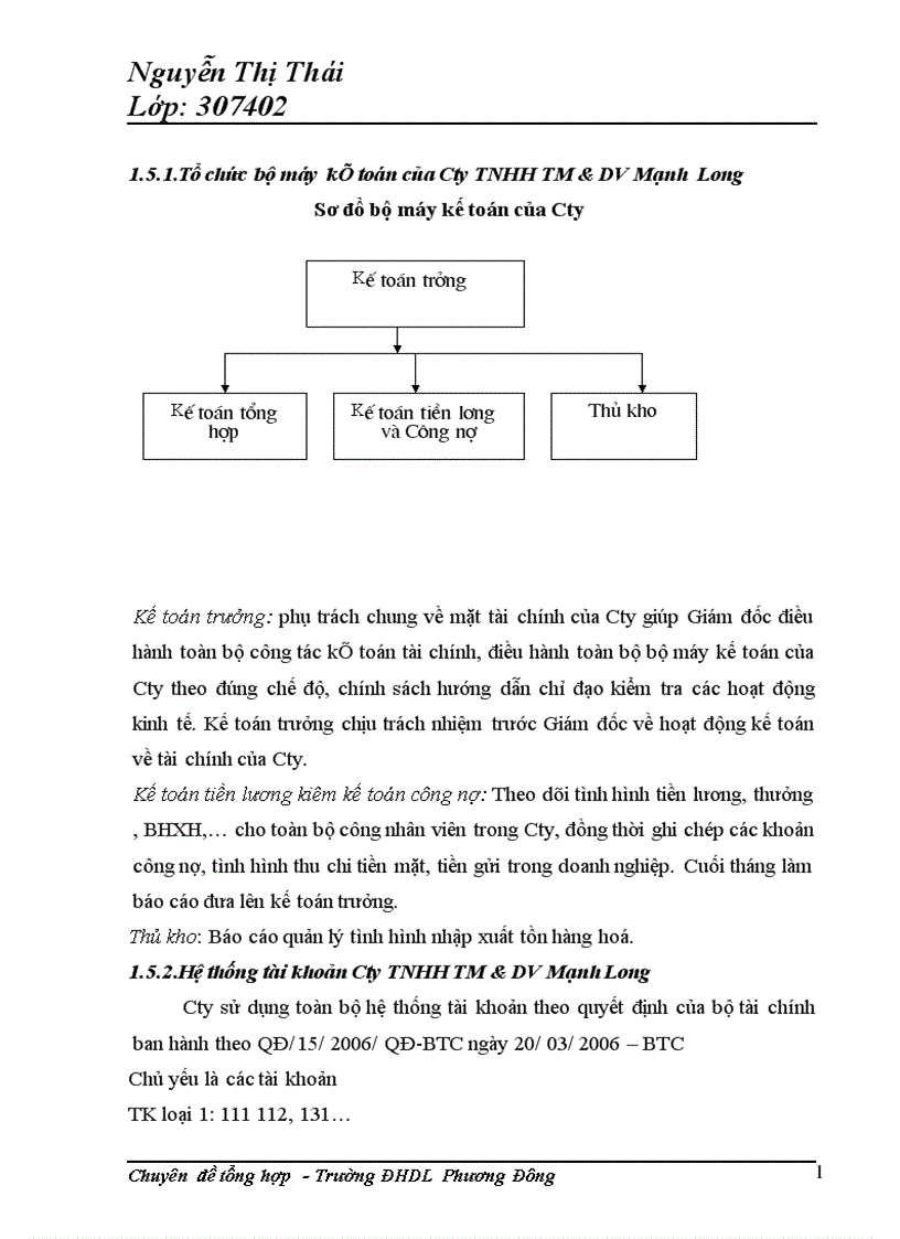 image for page Tổ chức công tác kế toán bán hàng và xác định kết quả kinh doanh kinh doanh tại Công ty TNHH TM DV Mạnh Long 1