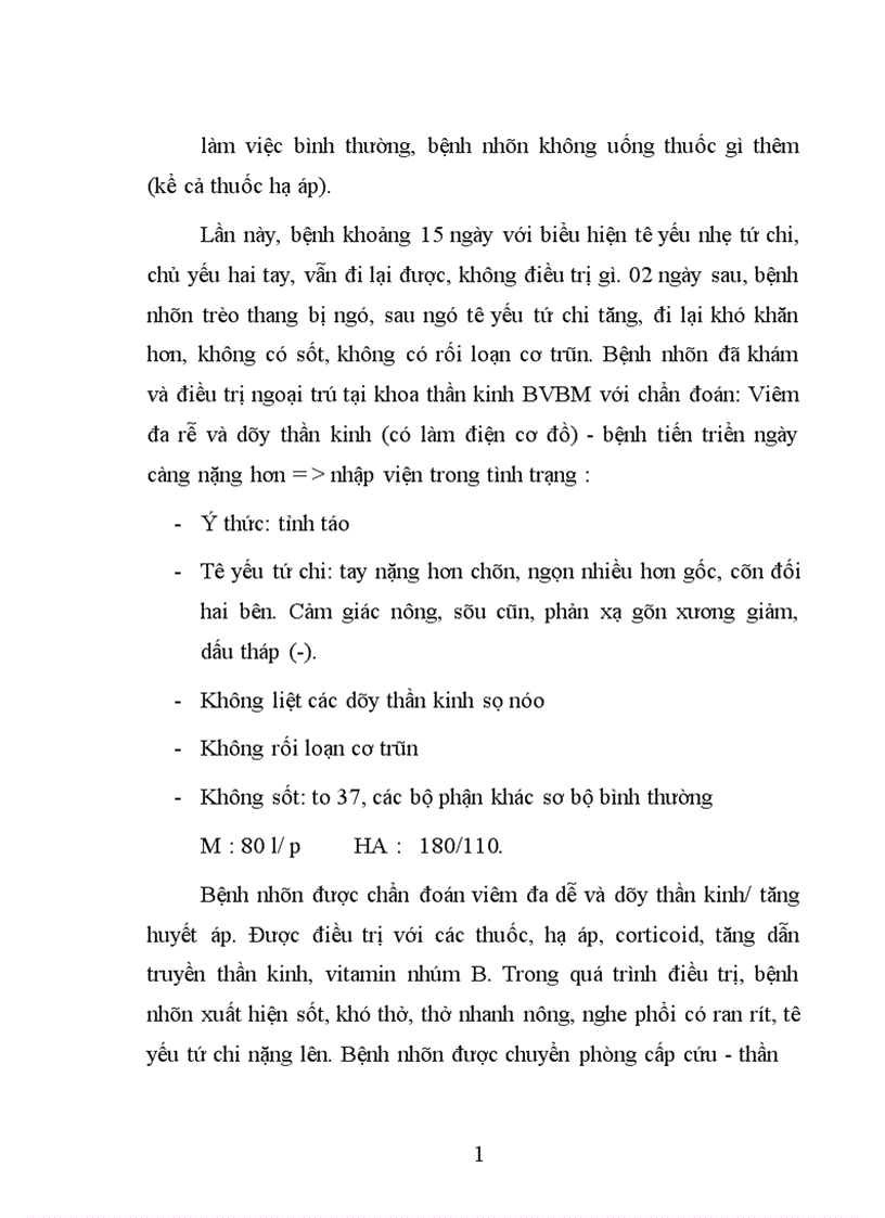 image for page Bệnh án thi Thần kinh ngoại biên