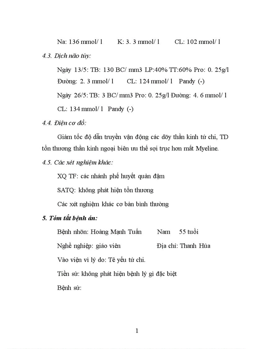 image for page Bệnh án thi Thần kinh ngoại biên