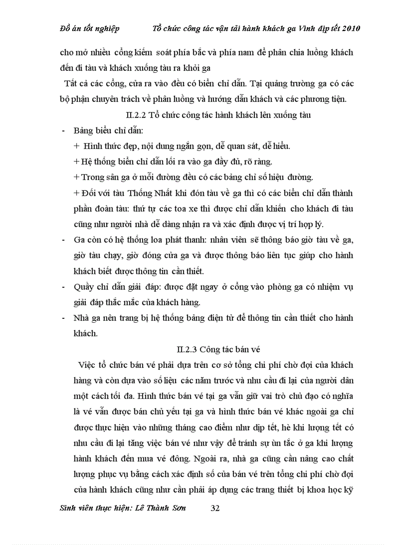 image for page Tổ chức công tác vận tải hành khách ga Vinh dịp tết 2010