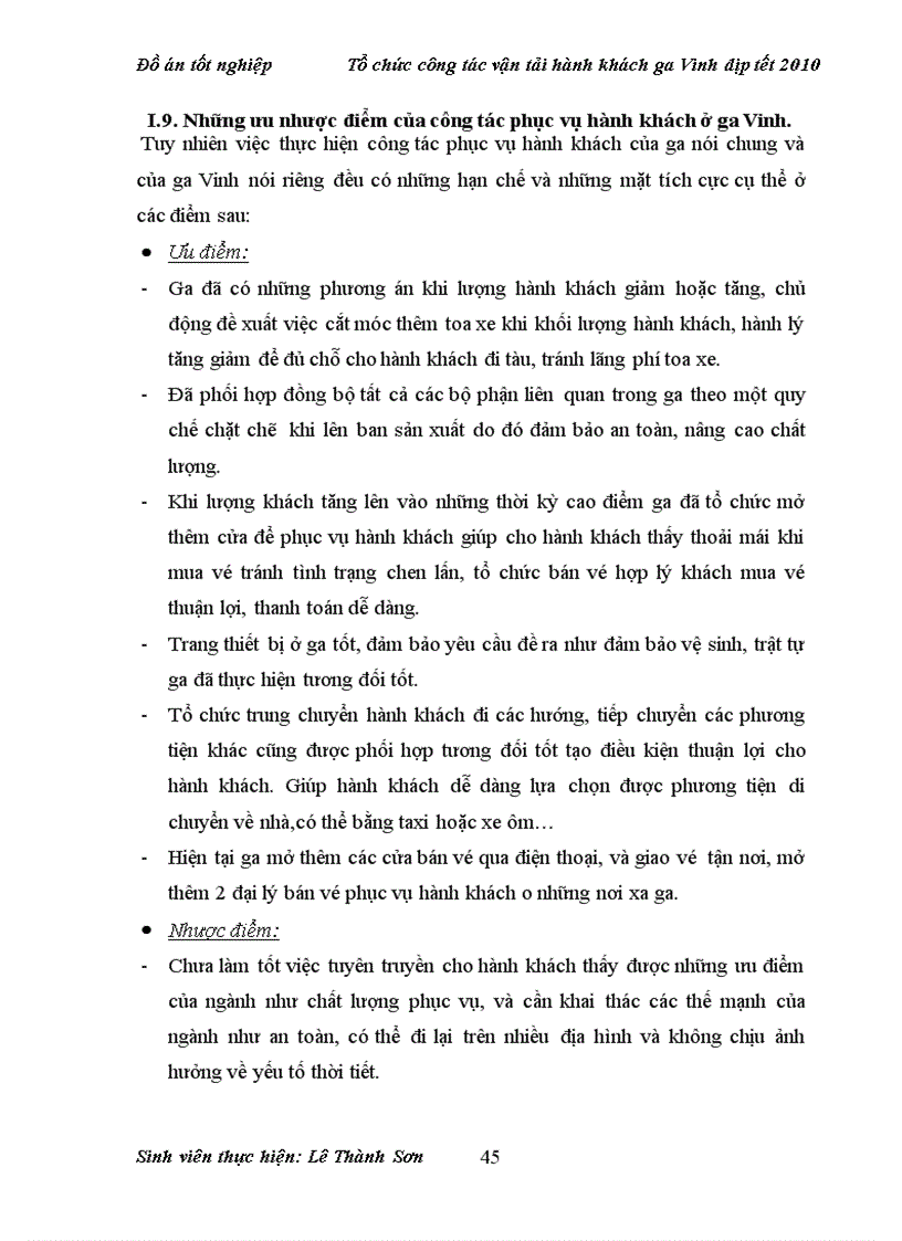 image for page Tổ chức công tác vận tải hành khách ga Vinh dịp tết 2010