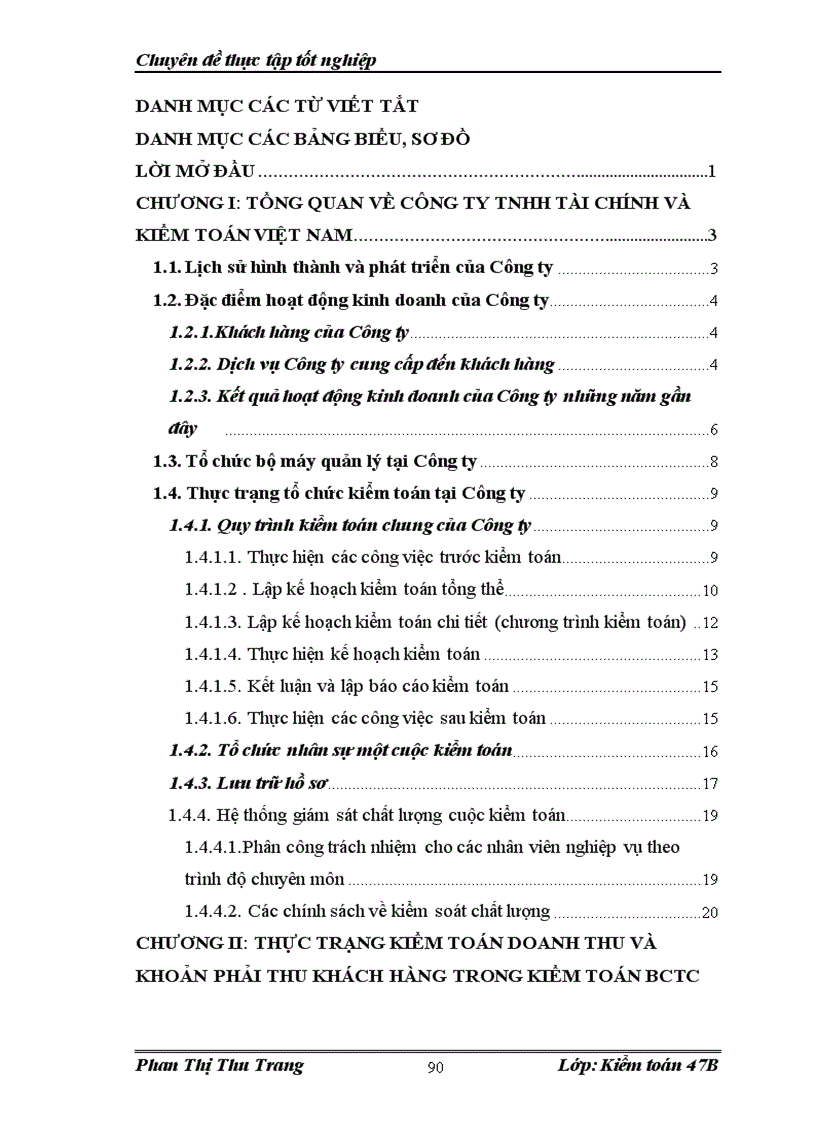 image for page Quy trình kiểm toán doanh thu và khoản mục phải thu khách hàng trong kiểm toán BCTC do Công ty TNHH Tài chính và Kiểm toán Việt Nam thực hiện 1