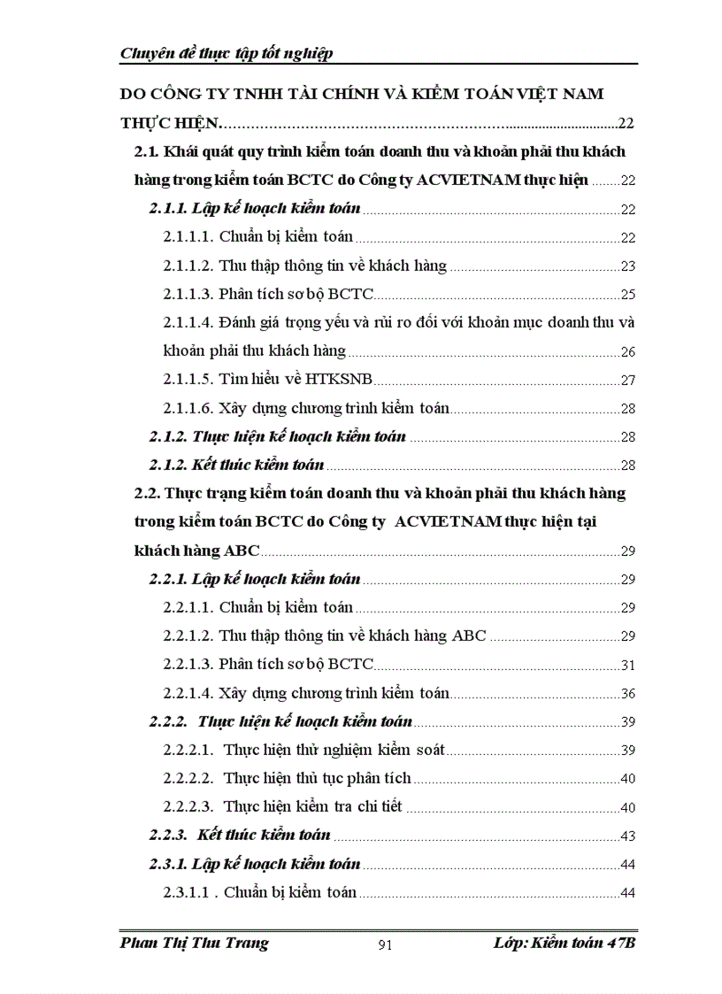 image for page Quy trình kiểm toán doanh thu và khoản mục phải thu khách hàng trong kiểm toán BCTC do Công ty TNHH Tài chính và Kiểm toán Việt Nam thực hiện 1