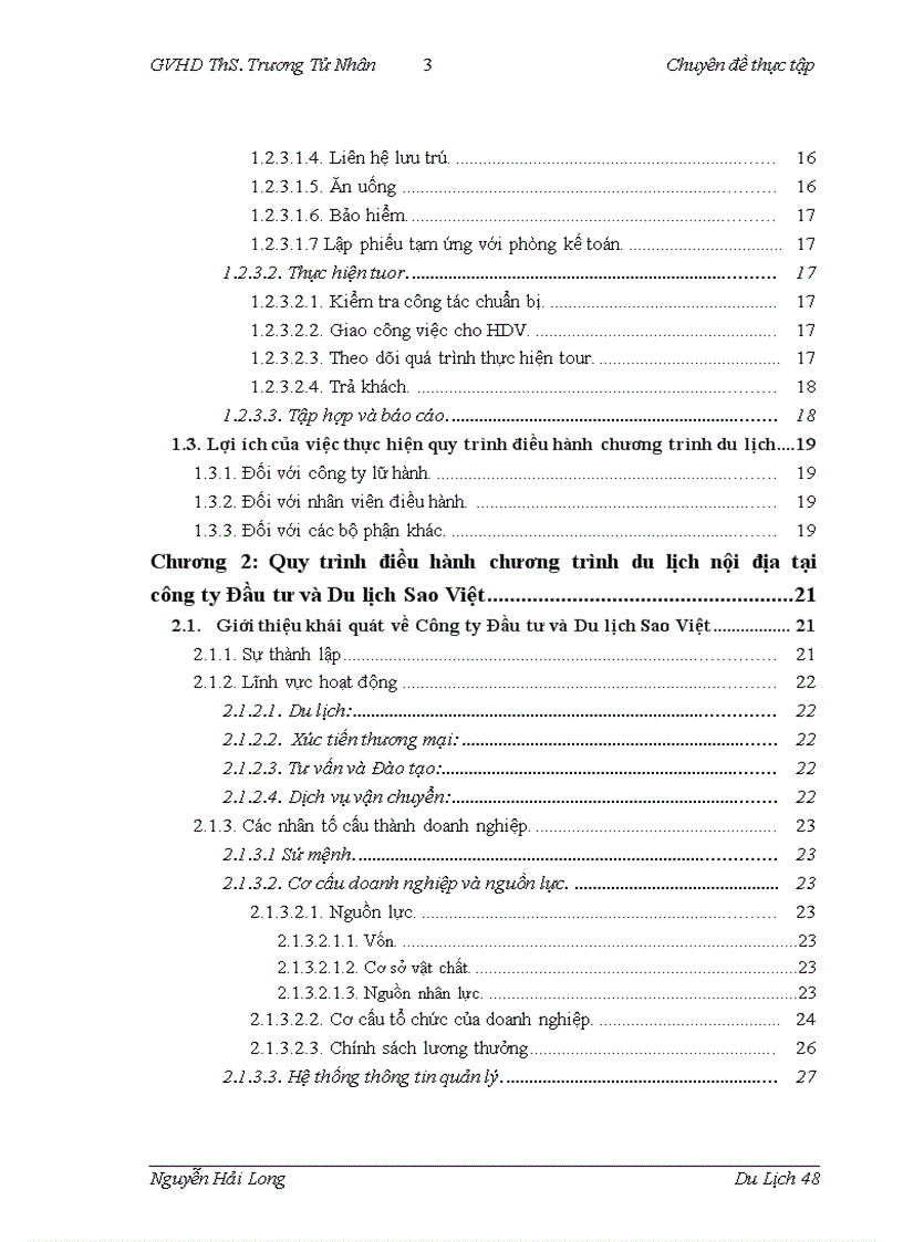 image for page Hoàn thiện quy trình điều hành chương trình du lịch nội địa tại công ty Đầu tư và Du lịch Sao Việt 1
