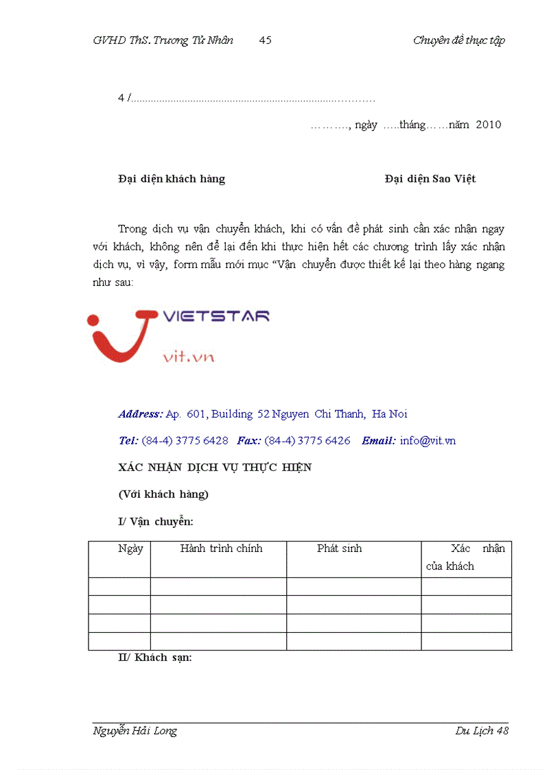 image for page Hoàn thiện quy trình điều hành chương trình du lịch nội địa tại công ty Đầu tư và Du lịch Sao Việt 1