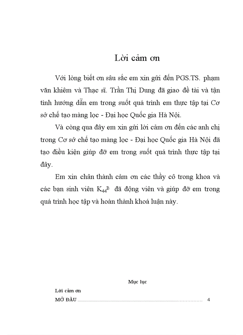 image for page Bước đầu nghiên cứu chế tạo màng siêu lọc ứng dụng thử để lọc bia và xử lý nước bãi rác Nam Sơn Sóc Sơn Hà Nội