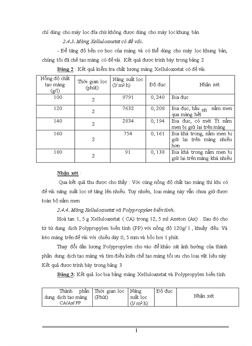 image for page Bước đầu nghiên cứu chế tạo màng siêu lọc ứng dụng thử để lọc bia và xử lý nước bãi rác Nam Sơn Sóc Sơn Hà Nội