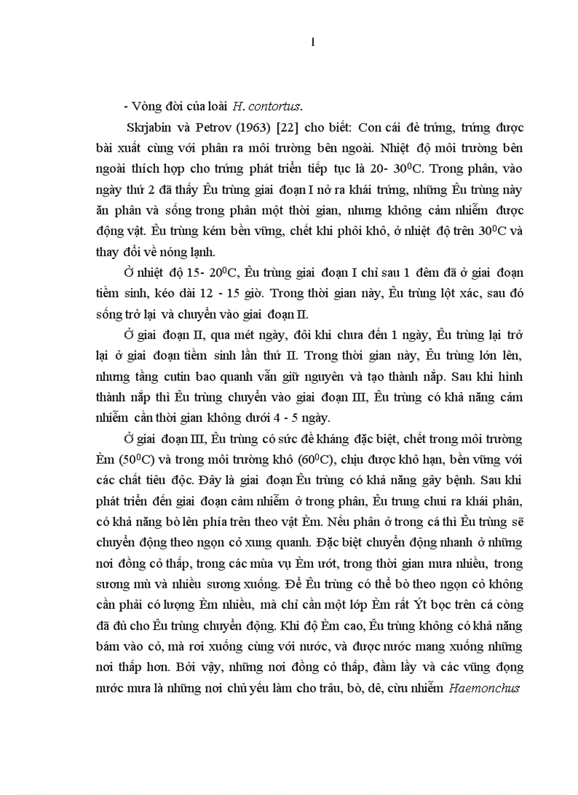 image for page Nghiên cứu sự phát triển của trứng và khả năng tồn tại của ấu trùng giun xoăn dạ múi khế ở ngoại cảnh