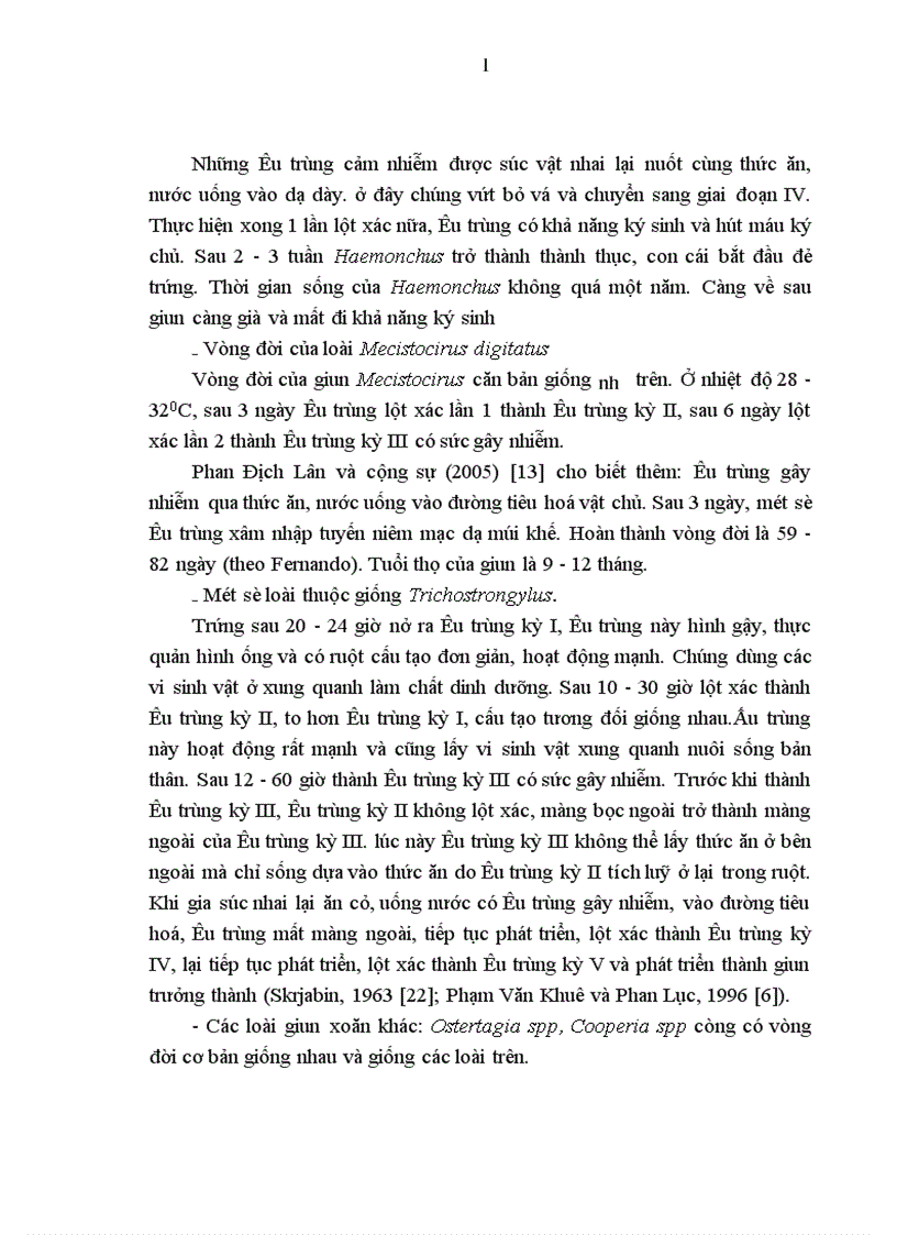 image for page Nghiên cứu sự phát triển của trứng và khả năng tồn tại của ấu trùng giun xoăn dạ múi khế ở ngoại cảnh