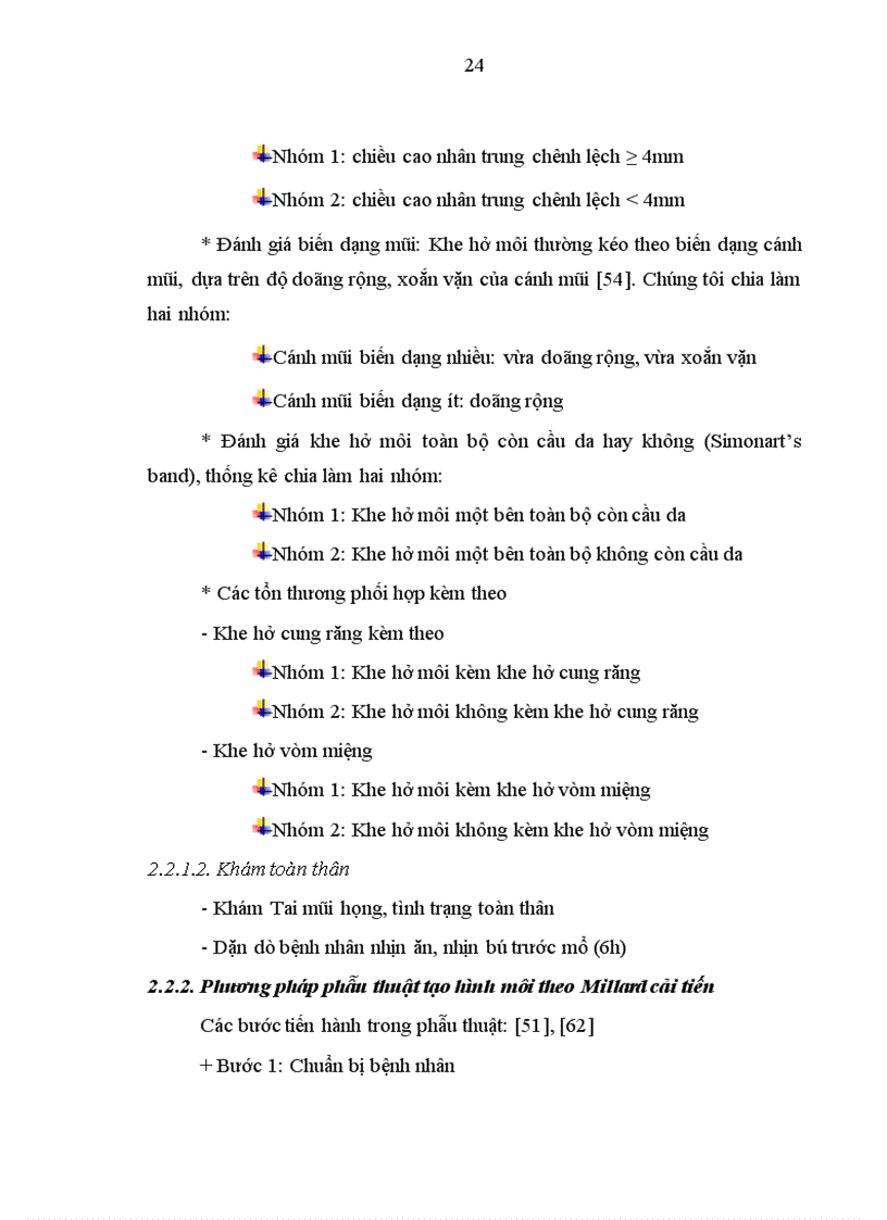 image for page Đánh giá vai trò tạo hình chữ Z ở trên đường viền da môi đỏ trong phương pháp Millard mổ khe hở môi một bên toàn bộ