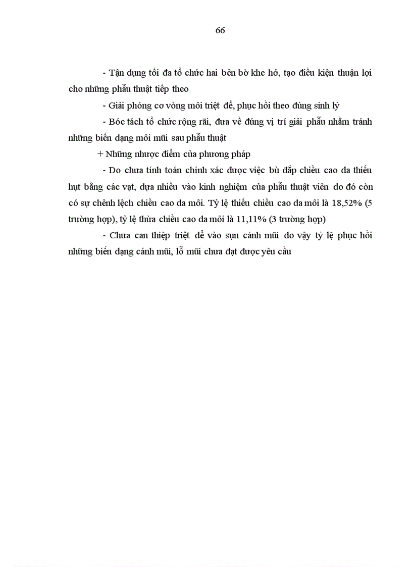 image for page Đánh giá vai trò tạo hình chữ Z ở trên đường viền da môi đỏ trong phương pháp Millard mổ khe hở môi một bên toàn bộ