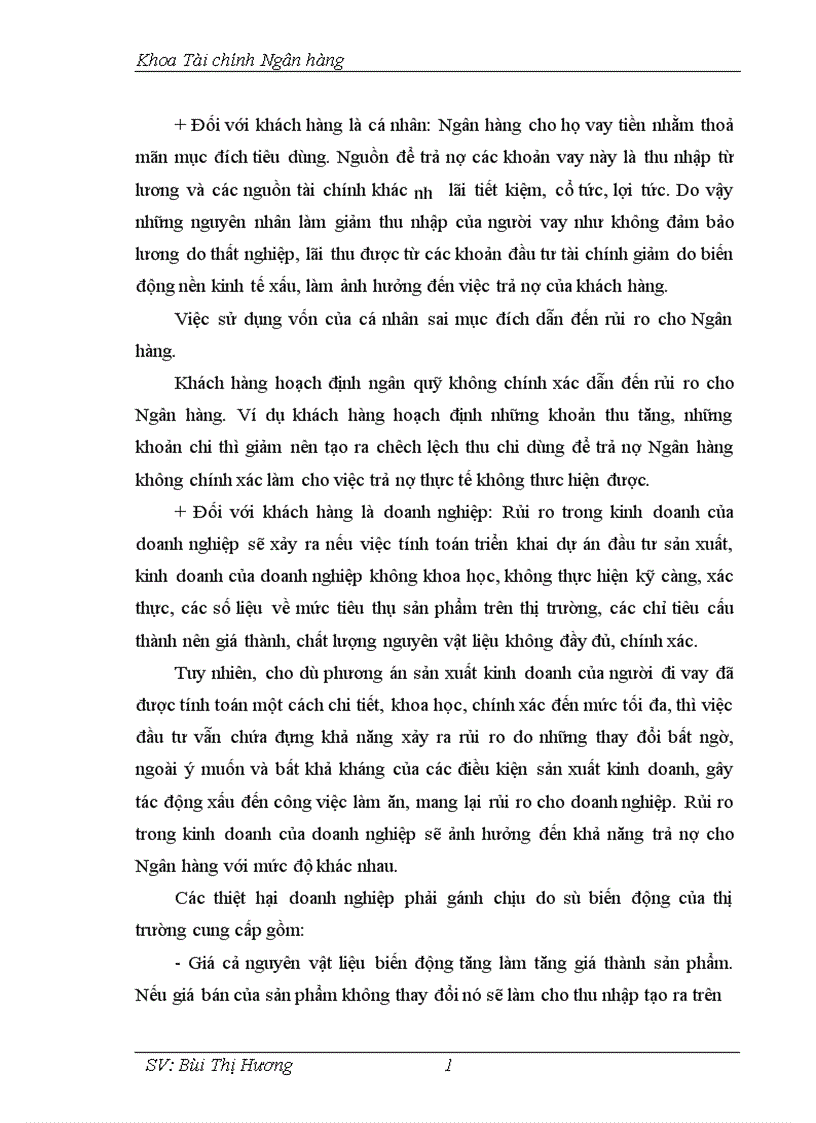 image for page Giải pháp phòng ngừa hạn chế rủi ro trong hoạt động tín dụng tại Chi nhánh Ngân hàng Nông nghiệp và Phát triển nông thôn Láng Hạ 1
