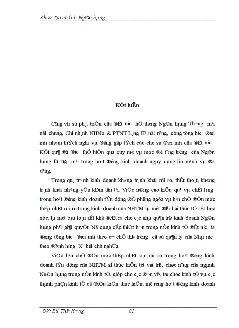 image for page Giải pháp phòng ngừa hạn chế rủi ro trong hoạt động tín dụng tại Chi nhánh Ngân hàng Nông nghiệp và Phát triển nông thôn Láng Hạ 1