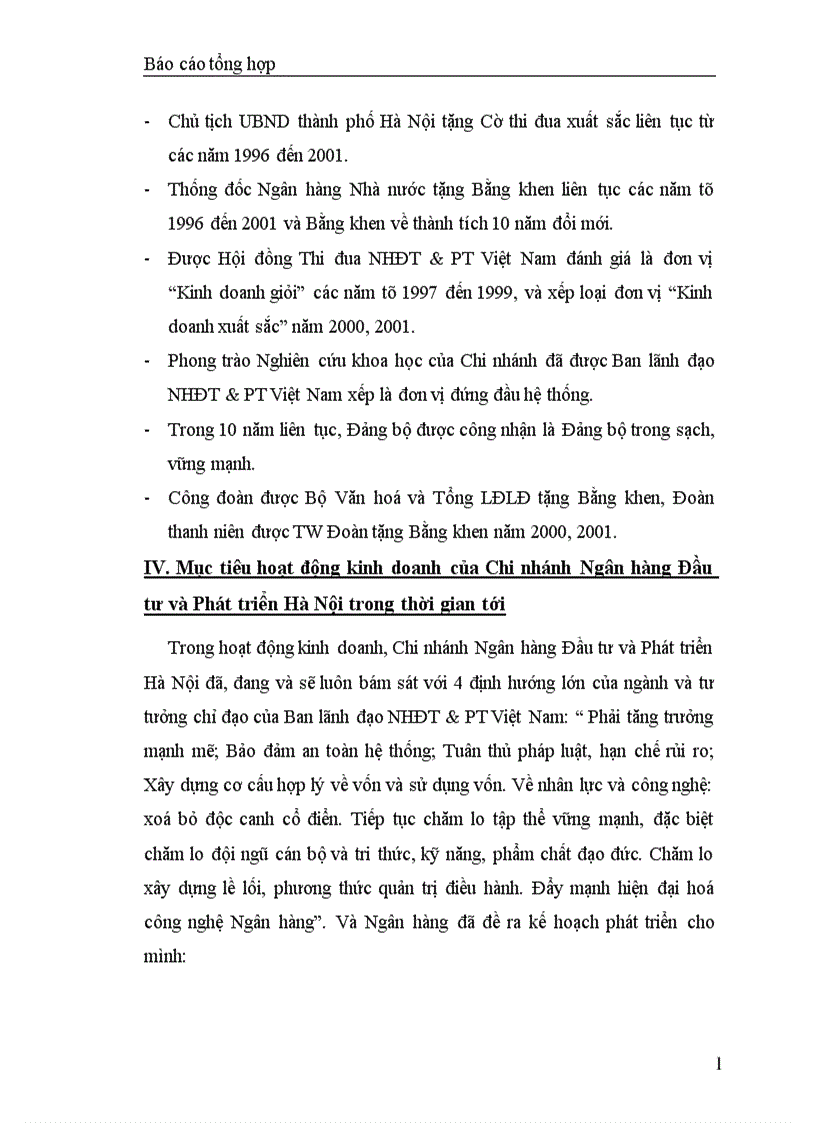 image for page Báo cáo thực tập tổng hợp tại Chi nhánh Ngân hàng Đầu tư và Phát triển Hà Nội