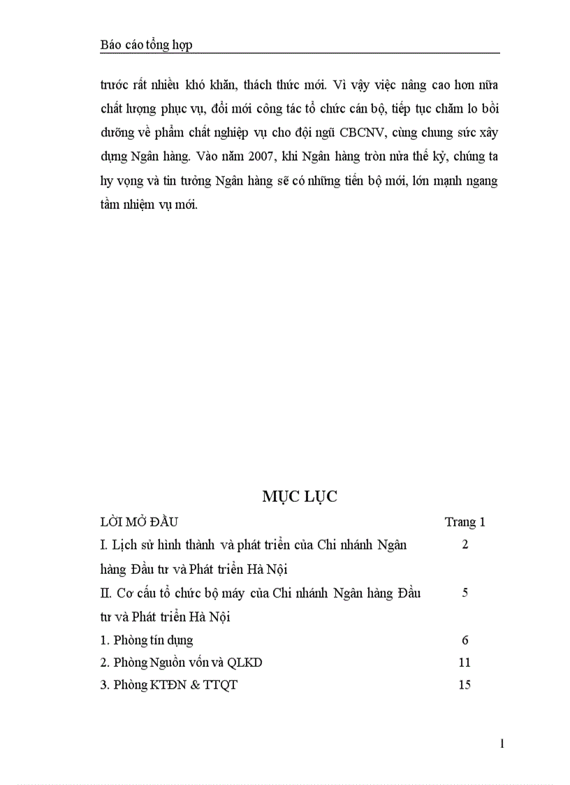 image for page Báo cáo thực tập tổng hợp tại Chi nhánh Ngân hàng Đầu tư và Phát triển Hà Nội