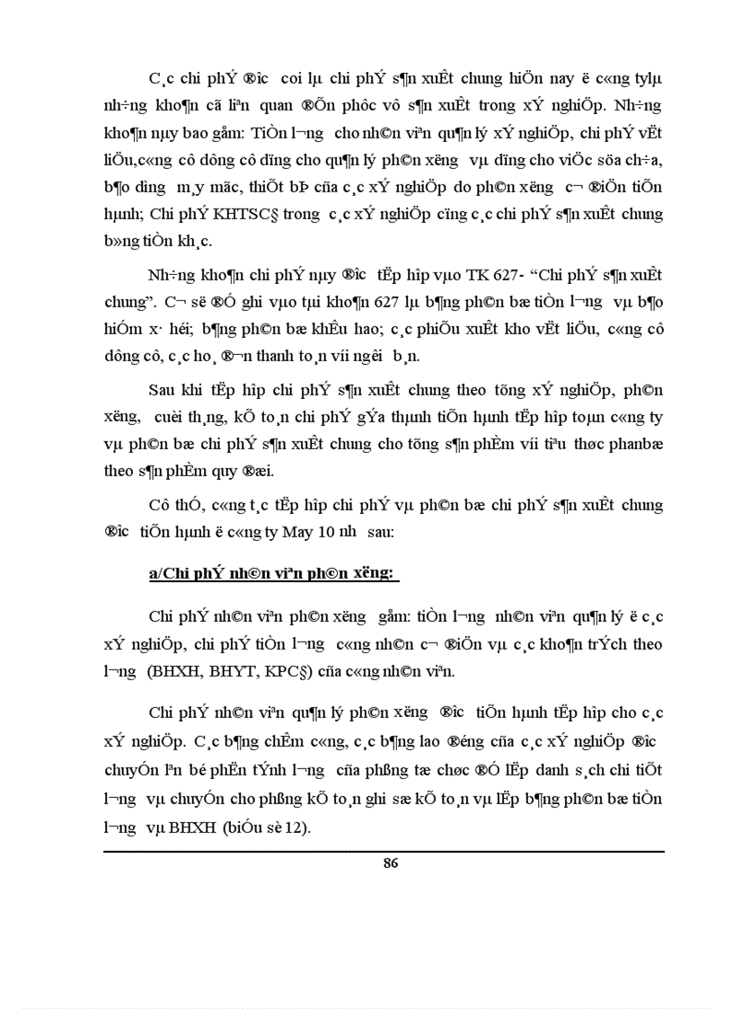 image for page Hoàn thiện hạch toán chi phí sản xuất và tính giá thành sản phẩm tại Công ty May 10 1